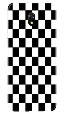 Black White Boxes Mobile Back Case for Xiaomi Redmi 8A  (Design - 372)