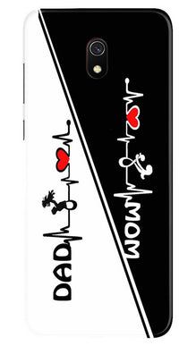 Love Mom Dad Mobile Back Case for Xiaomi Redmi 8A  (Design - 385)
