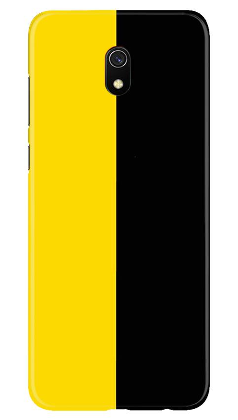 Black Yellow Pattern Mobile Back Case for Xiaomi Redmi 8A  (Design - 397)