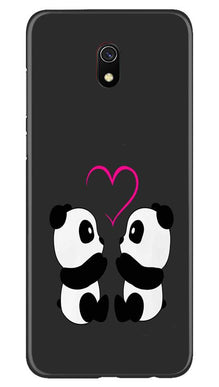 Panda Love Mobile Back Case for Xiaomi Redmi 8A  (Design - 398)