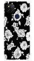White flowers Black Background Case for Redmi 9 Activ