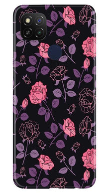 Rose Black Background Mobile Back Case for Redmi 9 Activ (Design - 27)