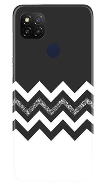 Black white Pattern2Mobile Back Case for Redmi 9 Activ (Design - 83)