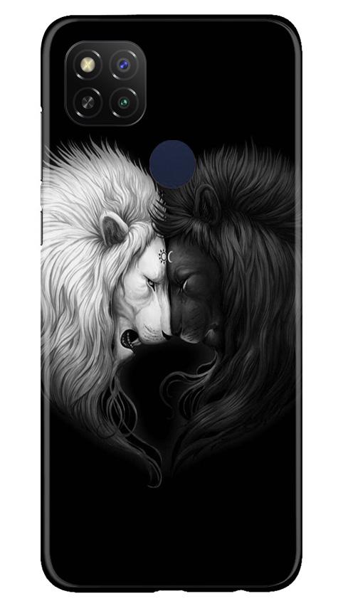 Dark White Lion Case for Redmi 9 Activ(Design - 140)