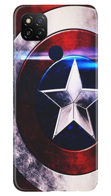 Captain America Shield Mobile Back Case for Redmi 9 Activ (Design - 250)