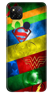Superheros Logo Mobile Back Case for Redmi 9 Activ (Design - 251)