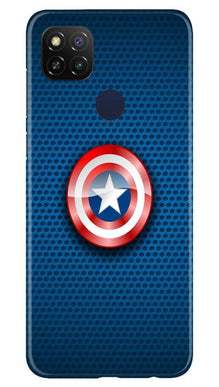 Captain America Shield Mobile Back Case for Redmi 9 Activ (Design - 253)