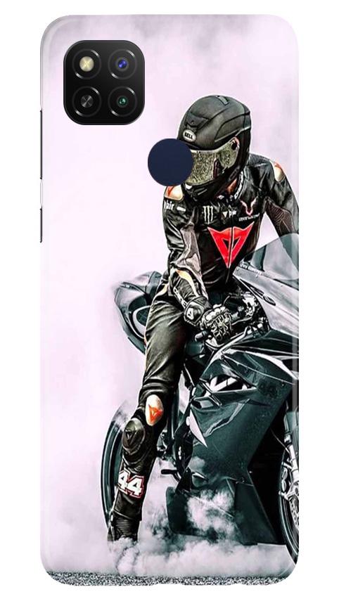 Biker Mobile Back Case for Redmi 9 Activ (Design - 383)