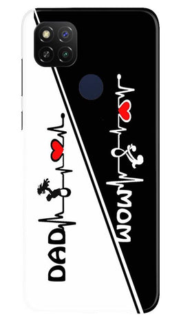 Love Mom Dad Mobile Back Case for Xiaomi Redmi 9 (Design - 385)