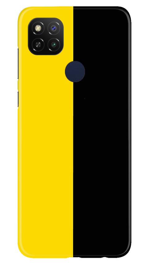 Black Yellow Pattern Mobile Back Case for Redmi 9 Activ (Design - 397)