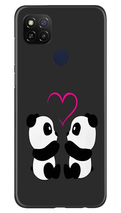 Panda Love Mobile Back Case for Redmi 9 Activ (Design - 398)