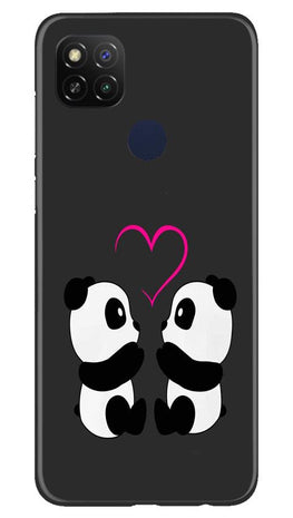 Panda Love Mobile Back Case for Xiaomi Redmi 9 (Design - 398)
