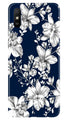 White flowers Blue Background Case for Xiaomi Redmi 9i