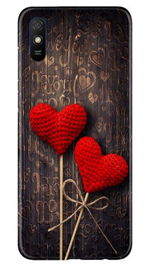 Red Hearts Mobile Back Case for Xiaomi Redmi 9i (Design - 80)