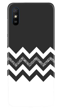 Black white Pattern2Mobile Back Case for Xiaomi Redmi 9a (Design - 83)