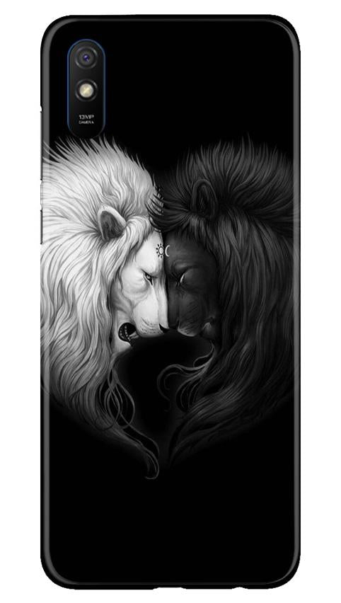 Dark White Lion Case for Xiaomi Redmi 9a  (Design - 140)