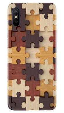 Puzzle Pattern Mobile Back Case for Xiaomi Redmi 9i (Design - 217)