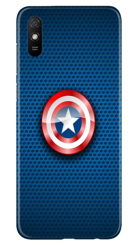 Captain America Shield Case for Xiaomi Redmi 9i (Design No. 253)