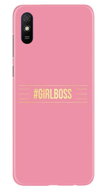 Girl Boss Pink Mobile Back Case for Xiaomi Redmi 9a (Design - 263)