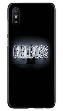 Girl Boss Black Mobile Back Case for Xiaomi Redmi 9i (Design - 268)