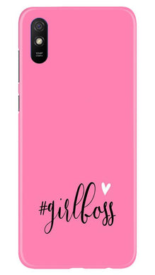 Girl Boss Pink Mobile Back Case for Xiaomi Redmi 9a (Design - 269)