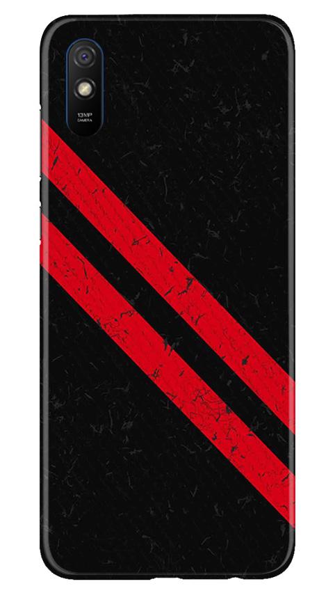 Black Red Pattern Mobile Back Case for Xiaomi Redmi 9i (Design - 373)