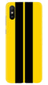 Black Yellow Pattern Mobile Back Case for Xiaomi Redmi 9i (Design - 377)