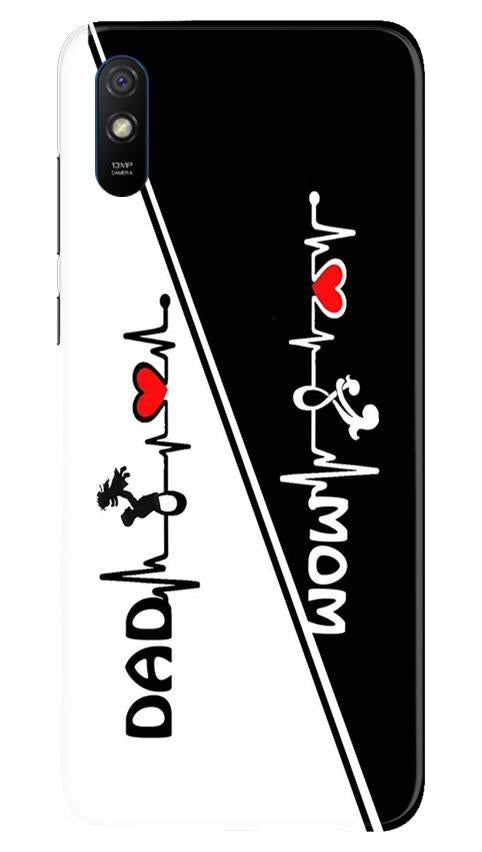 Love Mom Dad Mobile Back Case for Xiaomi Redmi 9a (Design - 385)