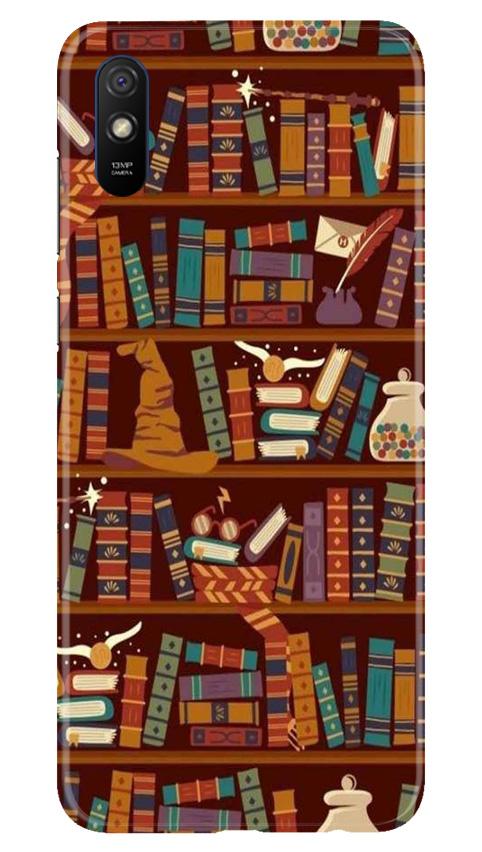 Book Shelf Mobile Back Case for Xiaomi Redmi 9a (Design - 390)