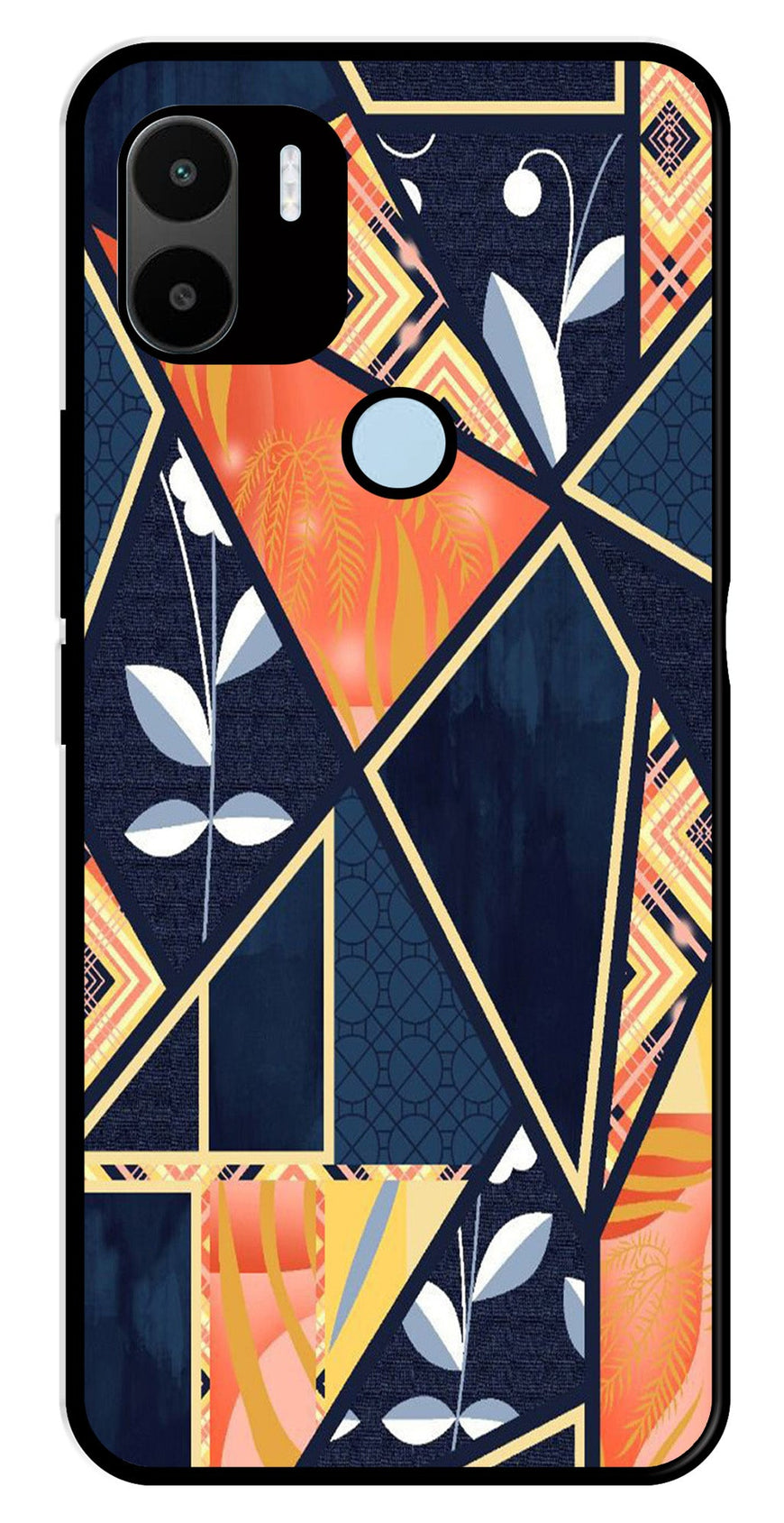 Marble Design Metal Mobile Case for Poco C51   (Design No -07)