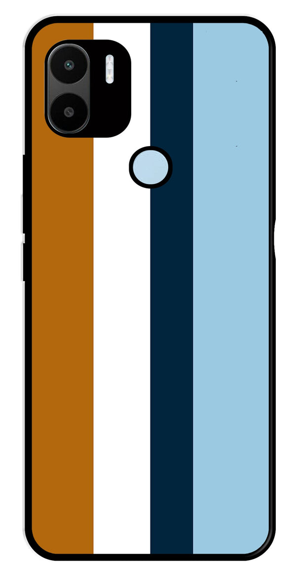 MultiColor Pattern Metal Mobile Case for Redmi C50   (Design No -17)