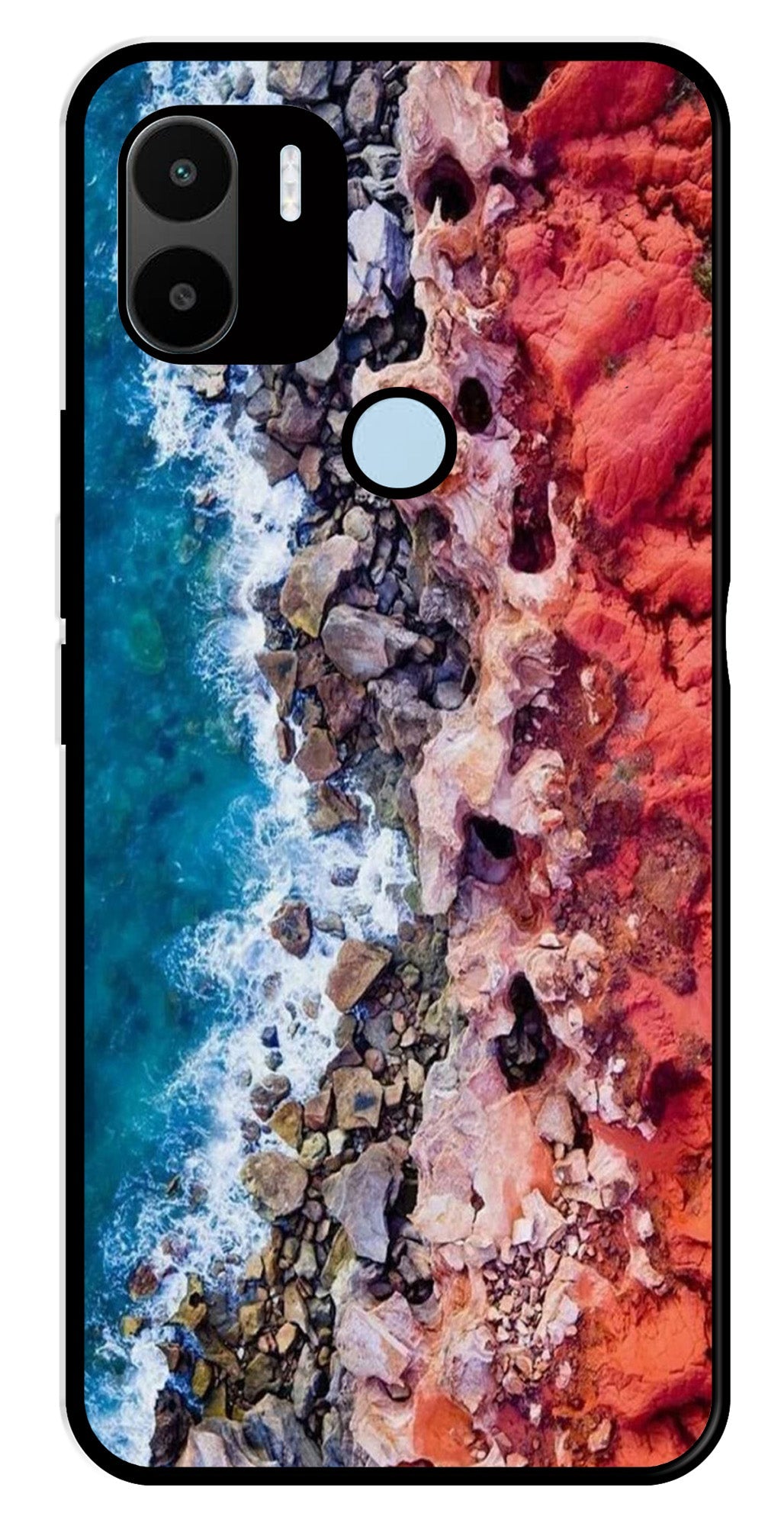 Sea Shore Metal Mobile Case for Redmi A1 Plus   (Design No -18)
