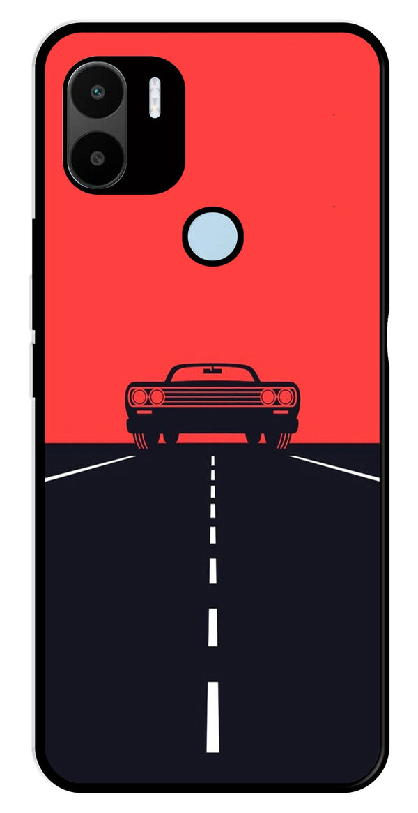 Car Lover Metal Mobile Case for Redmi A1 Plus   (Design No -21)