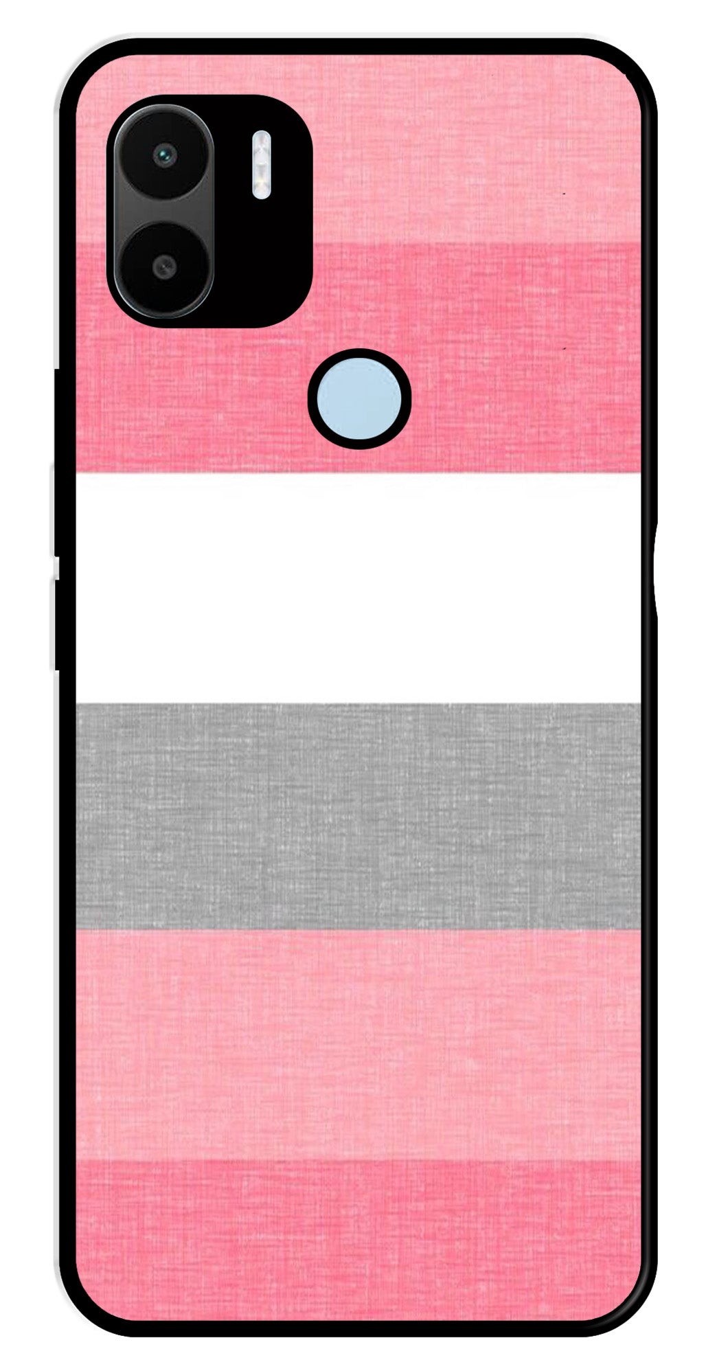 Pink Pattern Metal Mobile Case for Redmi A1 Plus   (Design No -23)