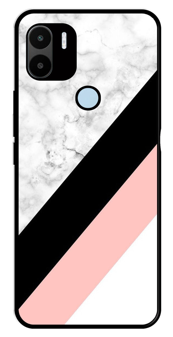 Marble Design Metal Mobile Case for Redmi A1 Plus   (Design No -24)