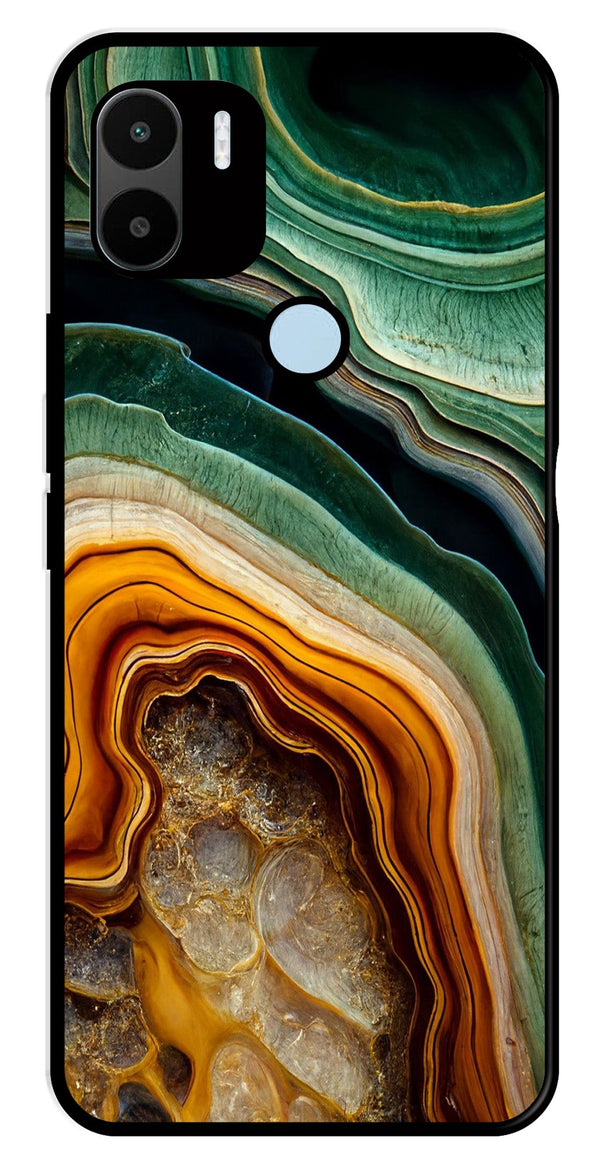 Marble Design Metal Mobile Case for Redmi C50   (Design No -28)
