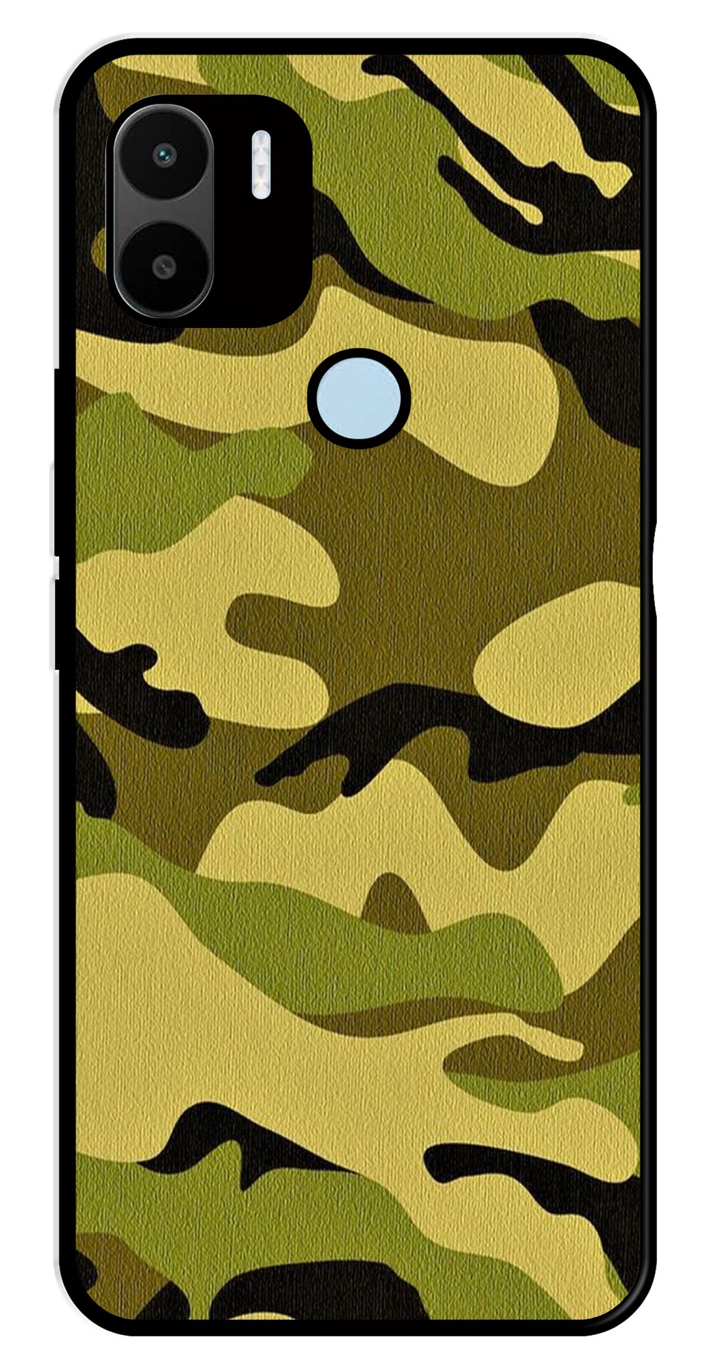 Army Pattern Metal Mobile Case for Poco C50   (Design No -35)
