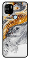 Marble Pattern Metal Mobile Case for Poco C50   (Design No -36)