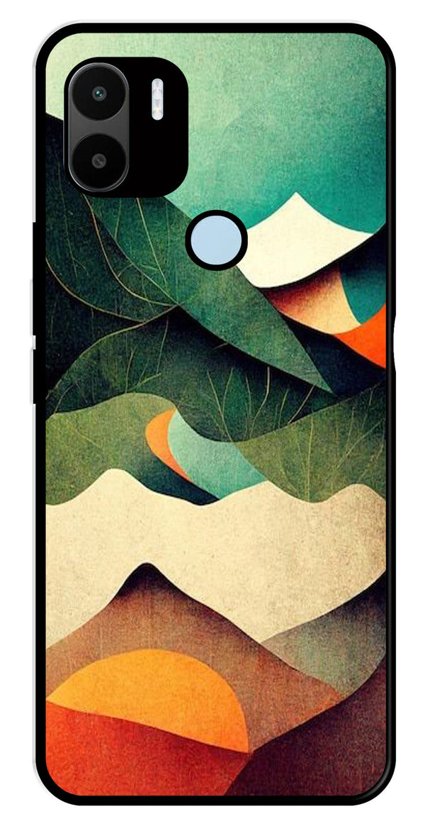MultiColor Pattern Metal Mobile Case for Poco C50   (Design No -43)