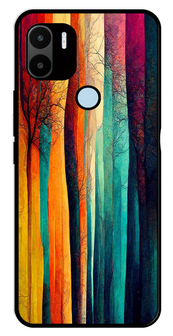Modern Art Colorful Metal Mobile Case for Redmi A1 Plus   (Design No -47)