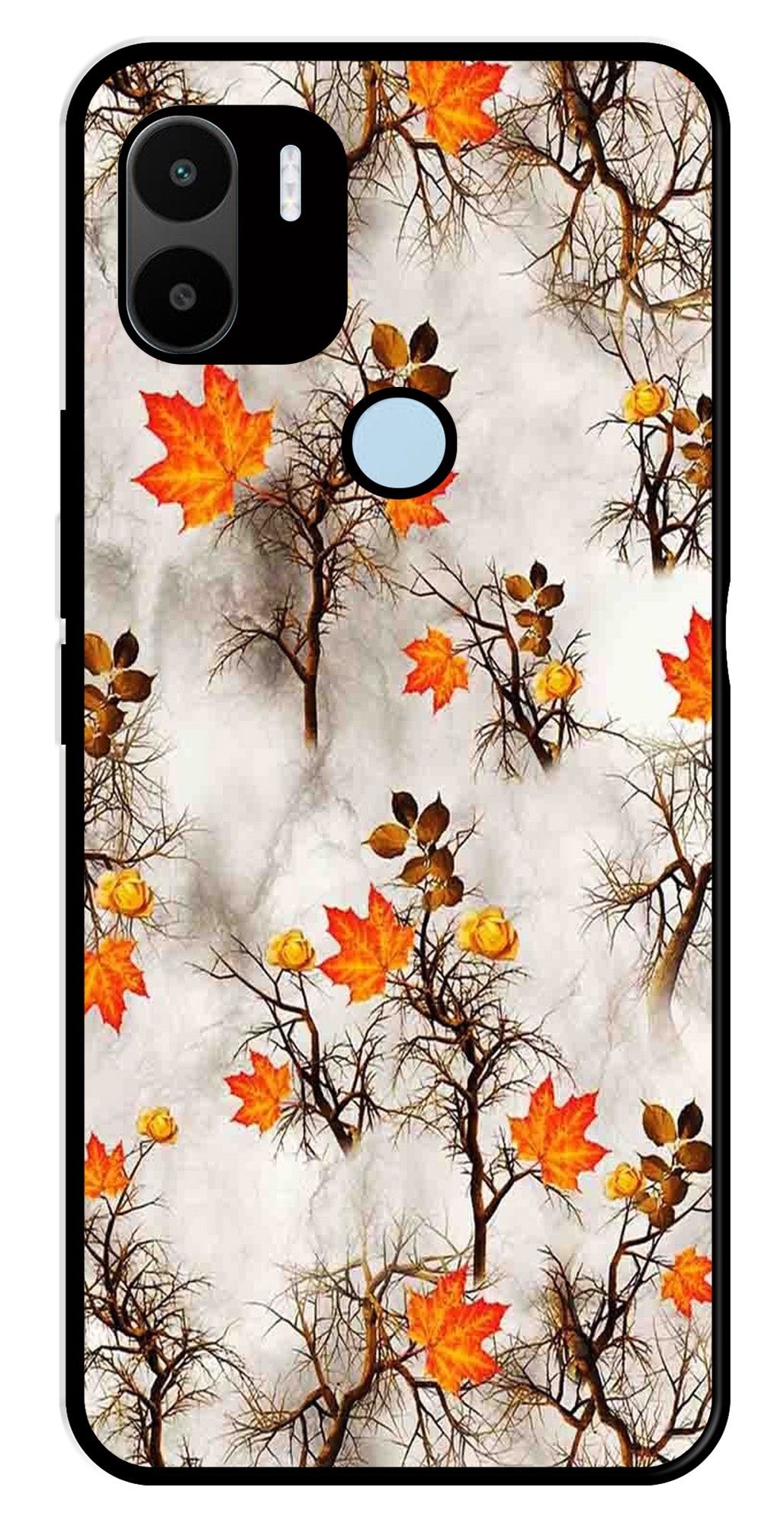 Autumn leaves Metal Mobile Case for Redmi A1 Plus   (Design No -55)