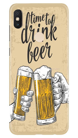 Drink Beer Mobile Back Case for Redmi Y2 (Design - 328)