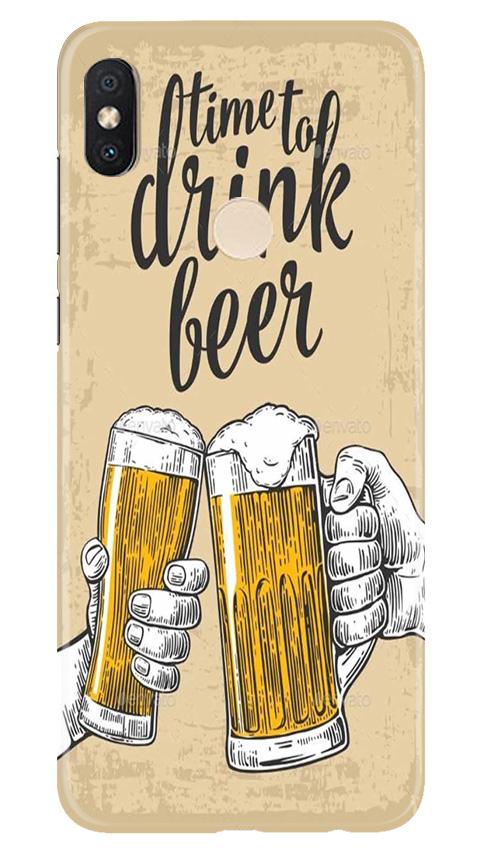 Drink Beer Mobile Back Case for Redmi Y2 (Design - 328)