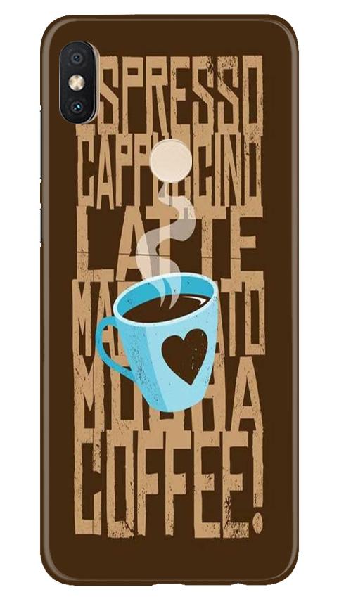 Love Coffee Mobile Back Case for Redmi Y2 (Design - 351)