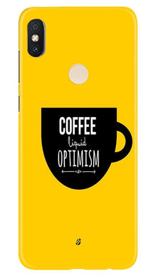 Coffee Optimism Mobile Back Case for Redmi Y2 (Design - 353)