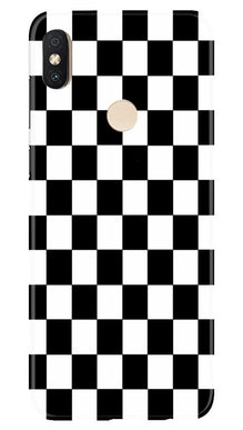 Black White Boxes Mobile Back Case for Redmi Y2 (Design - 372)