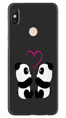 Panda Love Mobile Back Case for Redmi Y2 (Design - 398)