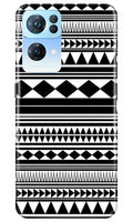 Black white Pattern Case for Oppo Reno7 Pro 5G