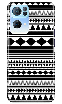 Black white Pattern Mobile Back Case for Oppo Reno 7 Pro 5G (Design - 5)