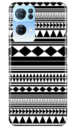 Black white Pattern Case for Oppo Reno 7 Pro 5G